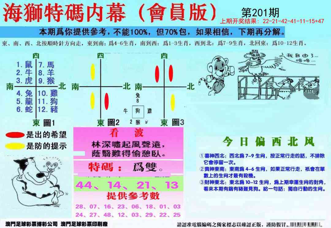 201期另版海狮特码内幕报[图]