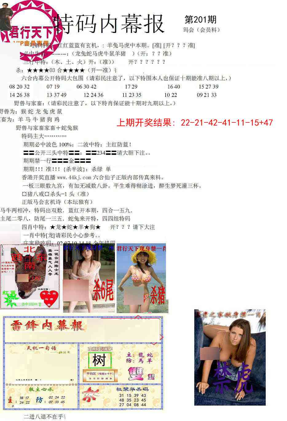 201期特码内幕报[图]