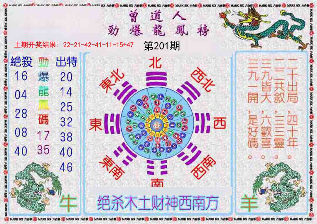 201期曾道人劲爆龙凤榜[图]