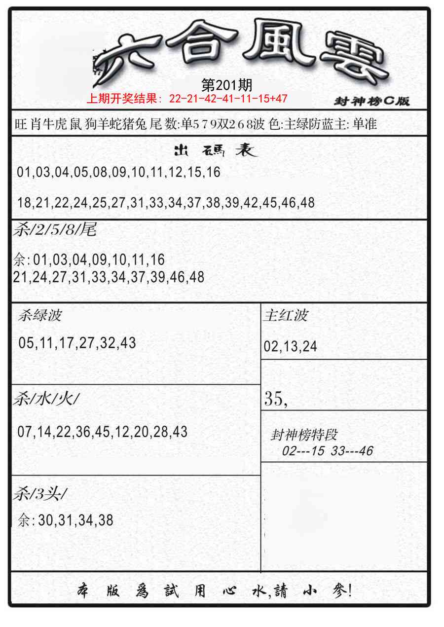 201期六合风云B[图]