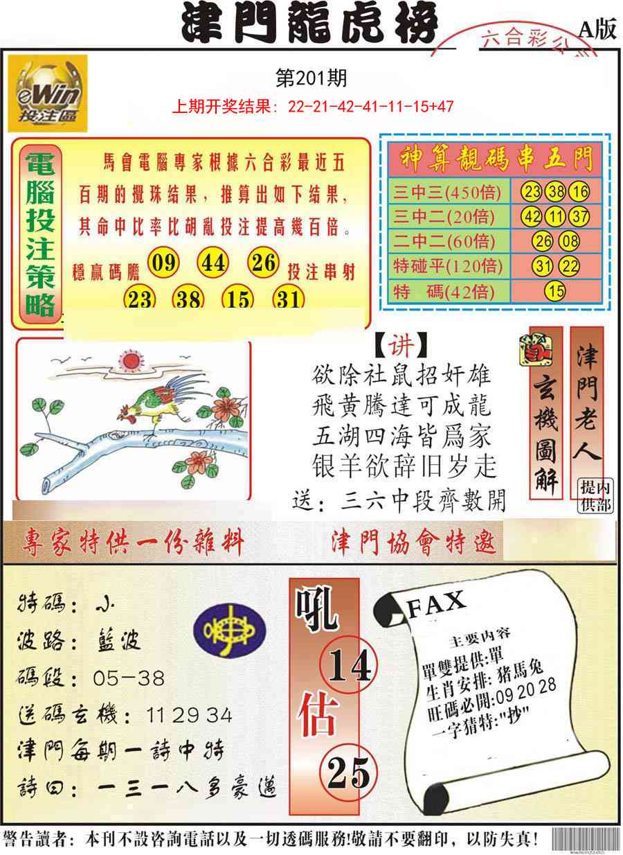 201期津门龙虎榜A[图]