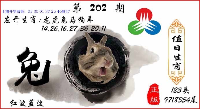 202期值日生肖[图]