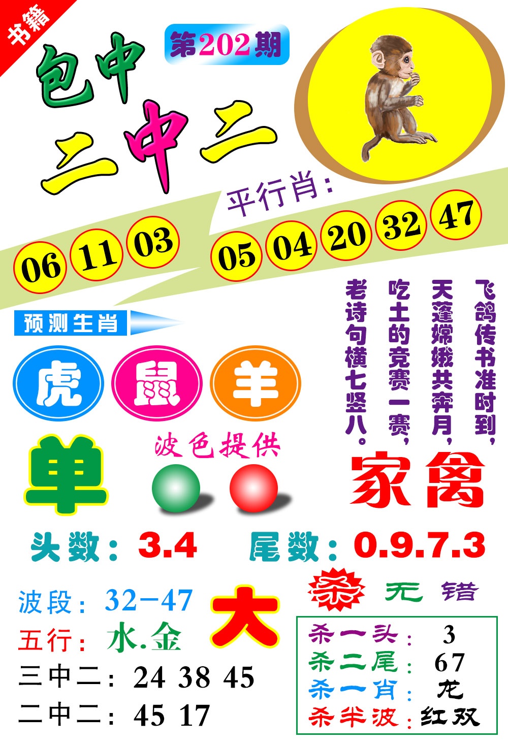 202期澳门预测生肖[图]