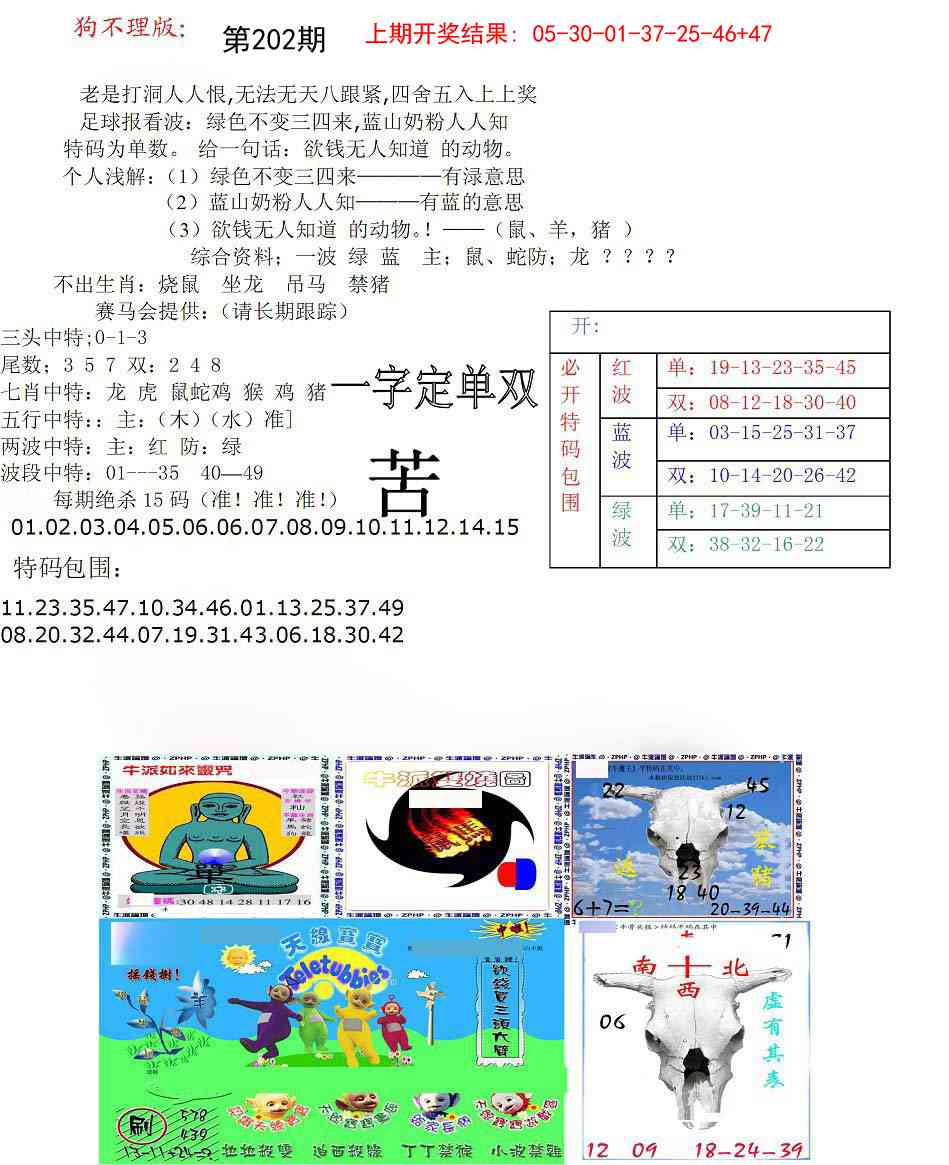 202期狗不理特码报[图]