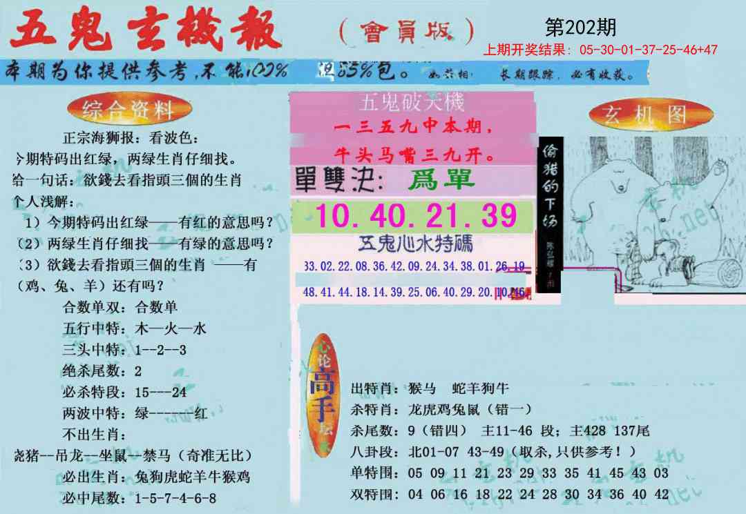 202期新五鬼玄机[图]