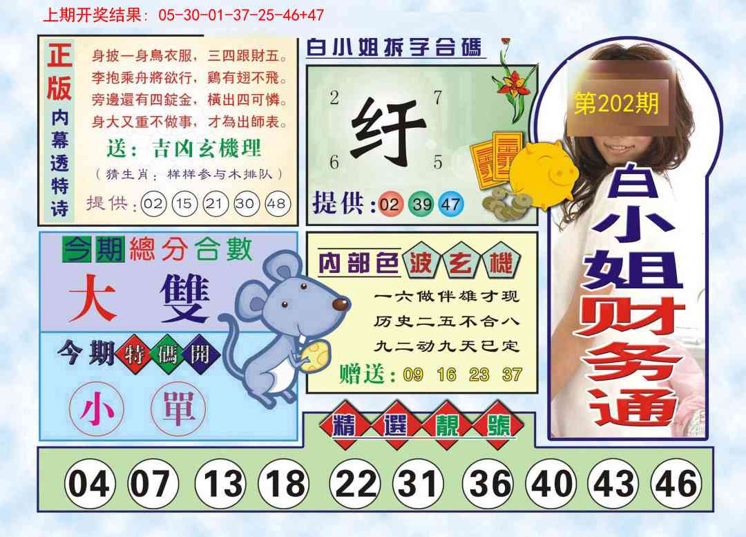 202期白小姐财务通[图]