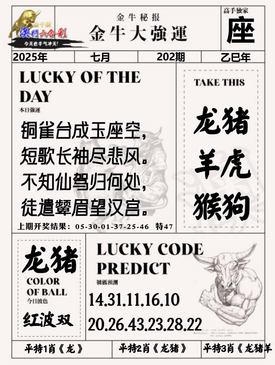 202期金牛大强运[图]