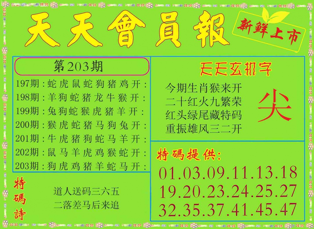 203期天天会员报[图]