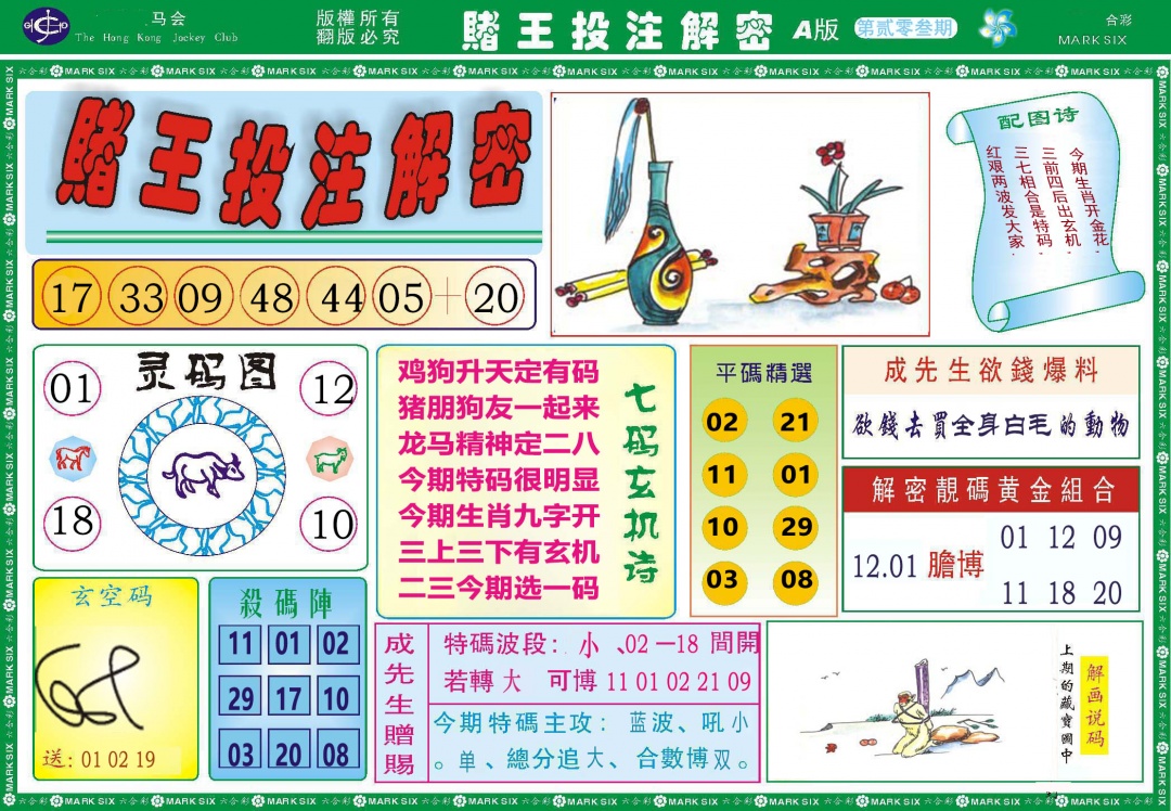 203期赌王投注解密[图]