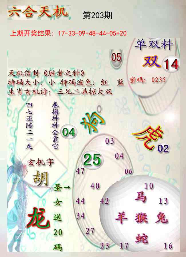 203期天机报[图]