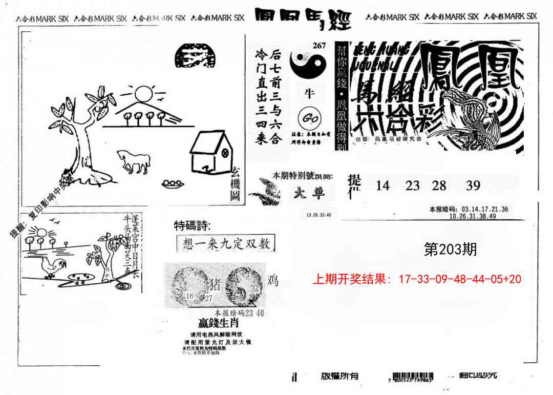 203期另版凤凰马经[图]