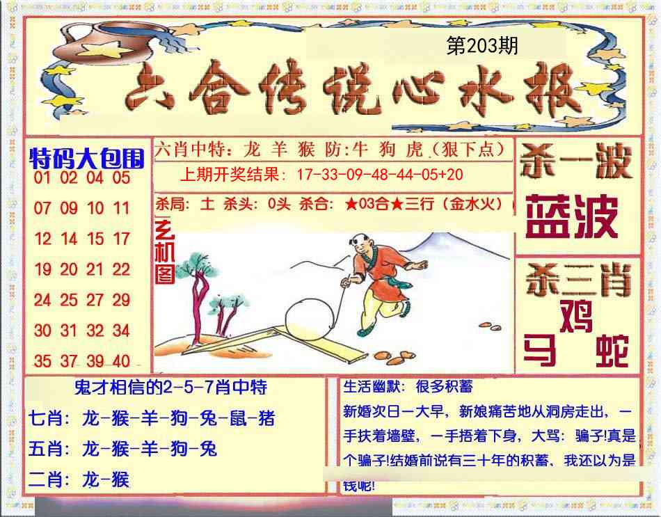 203期六合传说(心水版)[图]