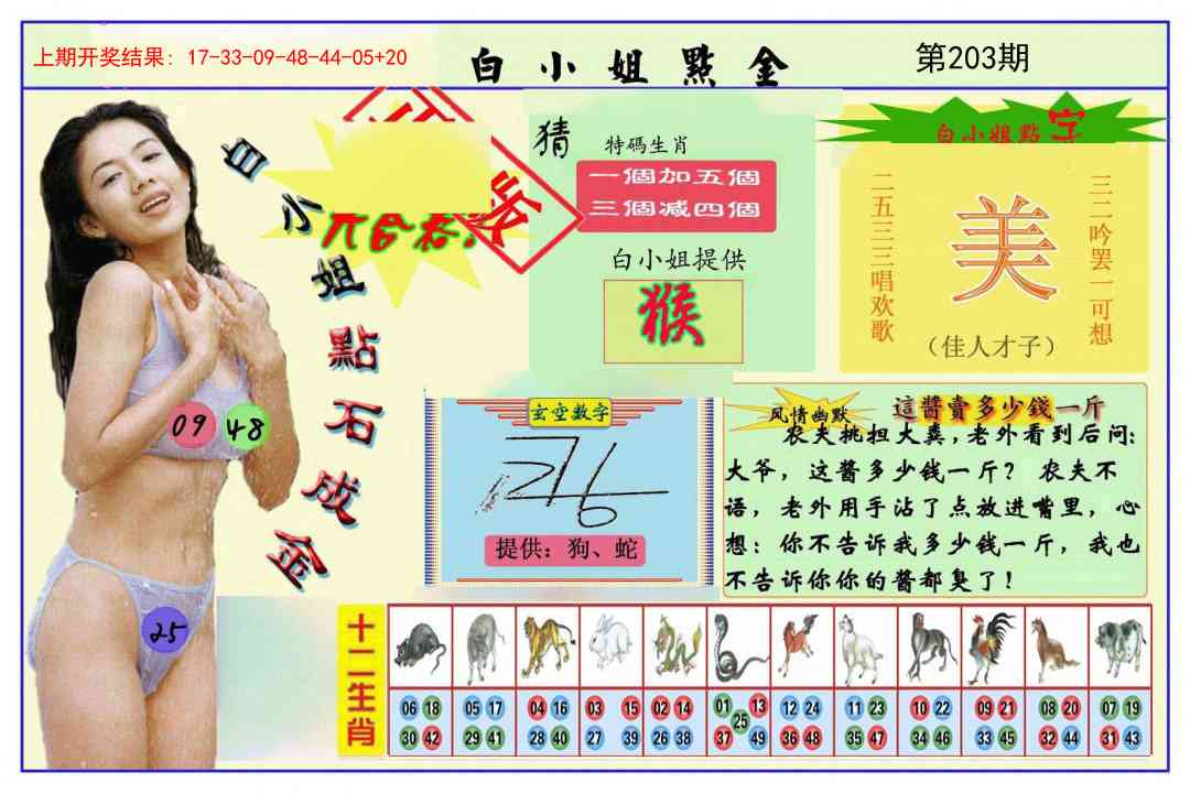 203期白小姐点金[图]