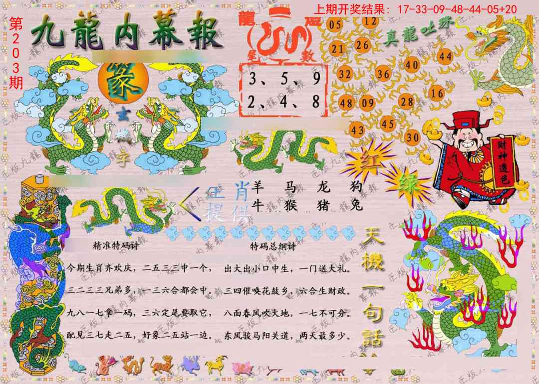 203期正版九龙内幕报[图]