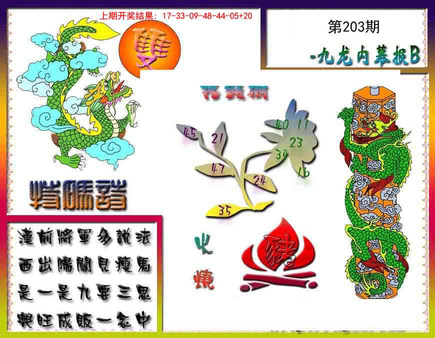 203期九龙内幕特肖图a[图]