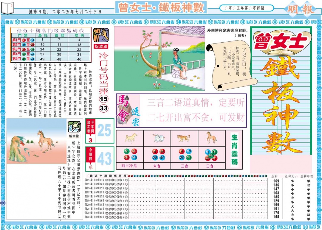 204期曾女士铁板神数A[图]