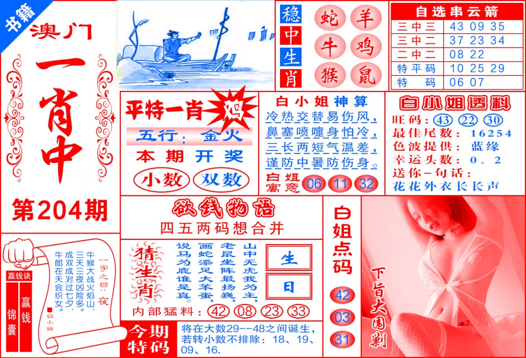 204期澳门锦囊宝典[图]