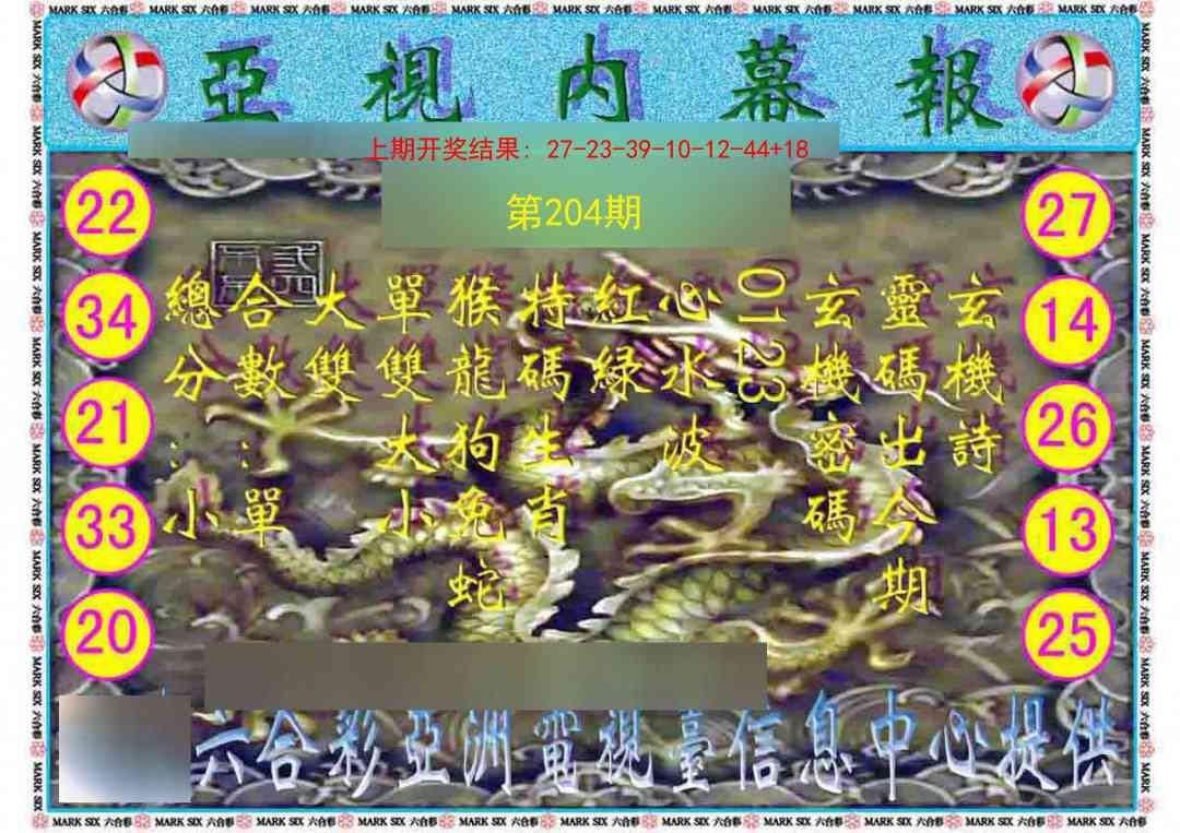 204期亚视内幕报[图]