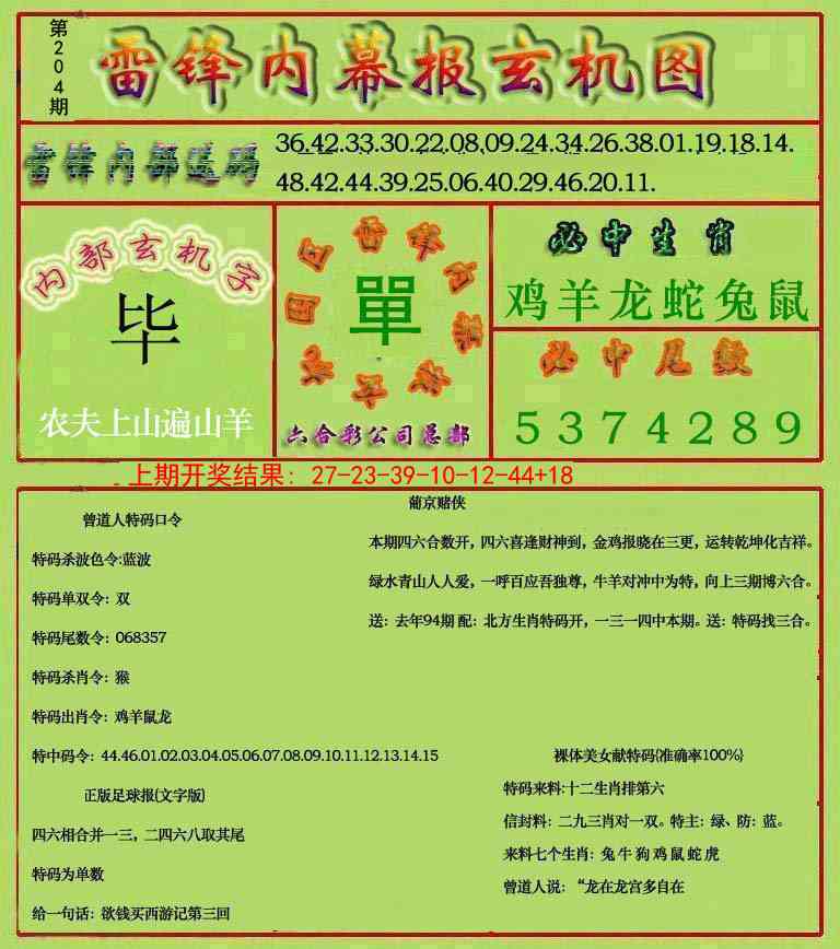 204期雷锋玄机报[图]