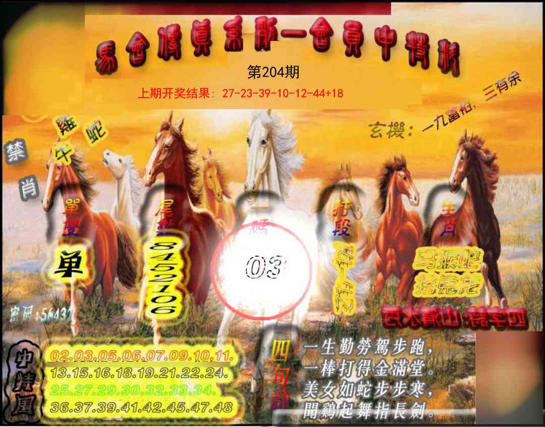 204期马会传真-会员报[图]