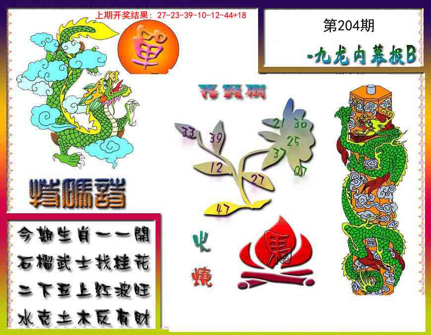 204期九龙内幕特肖图a[图]