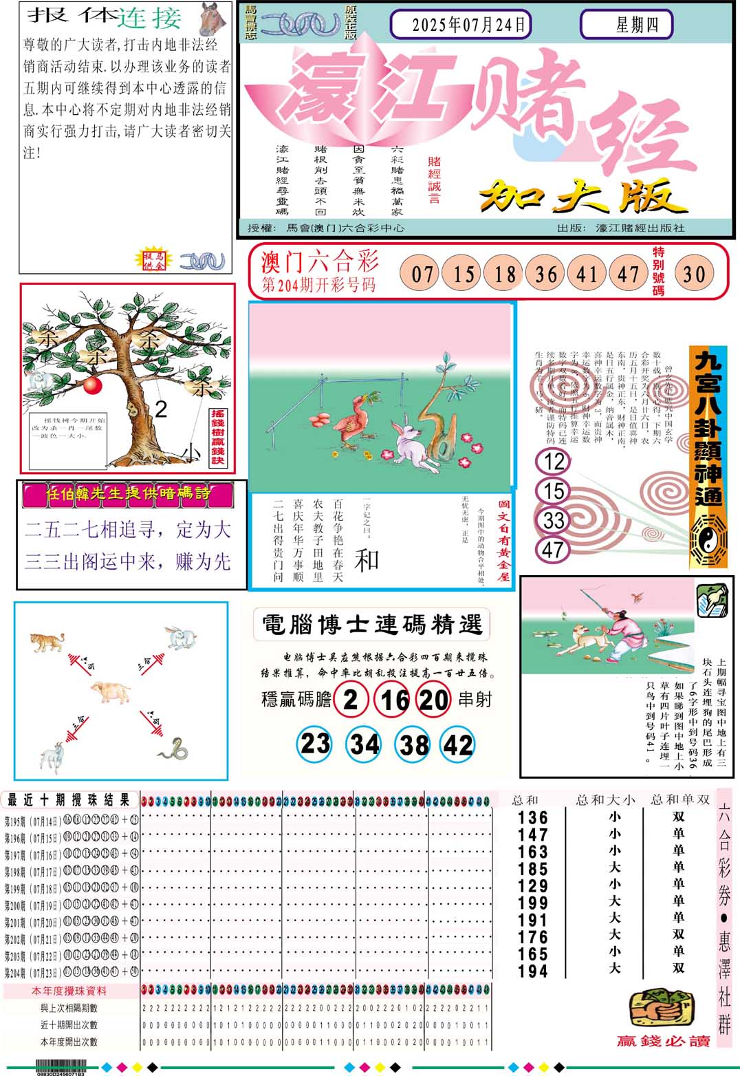 205期濠江赌经A加大版[图]