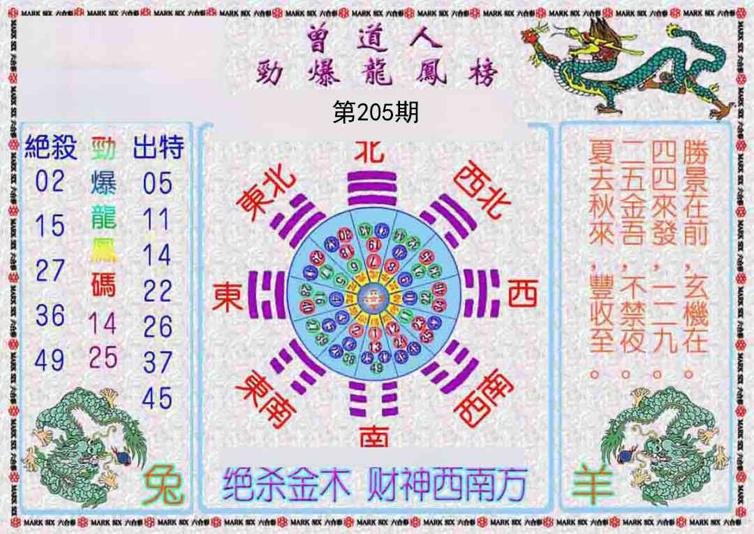 205期曾道人劲爆龙凤榜[图]