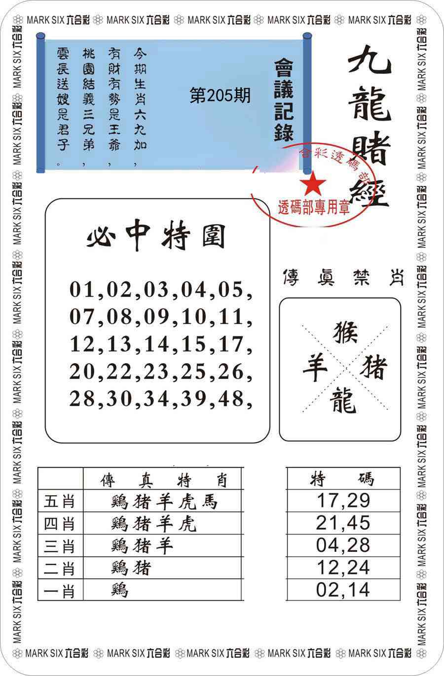 205期九龙赌经[图]