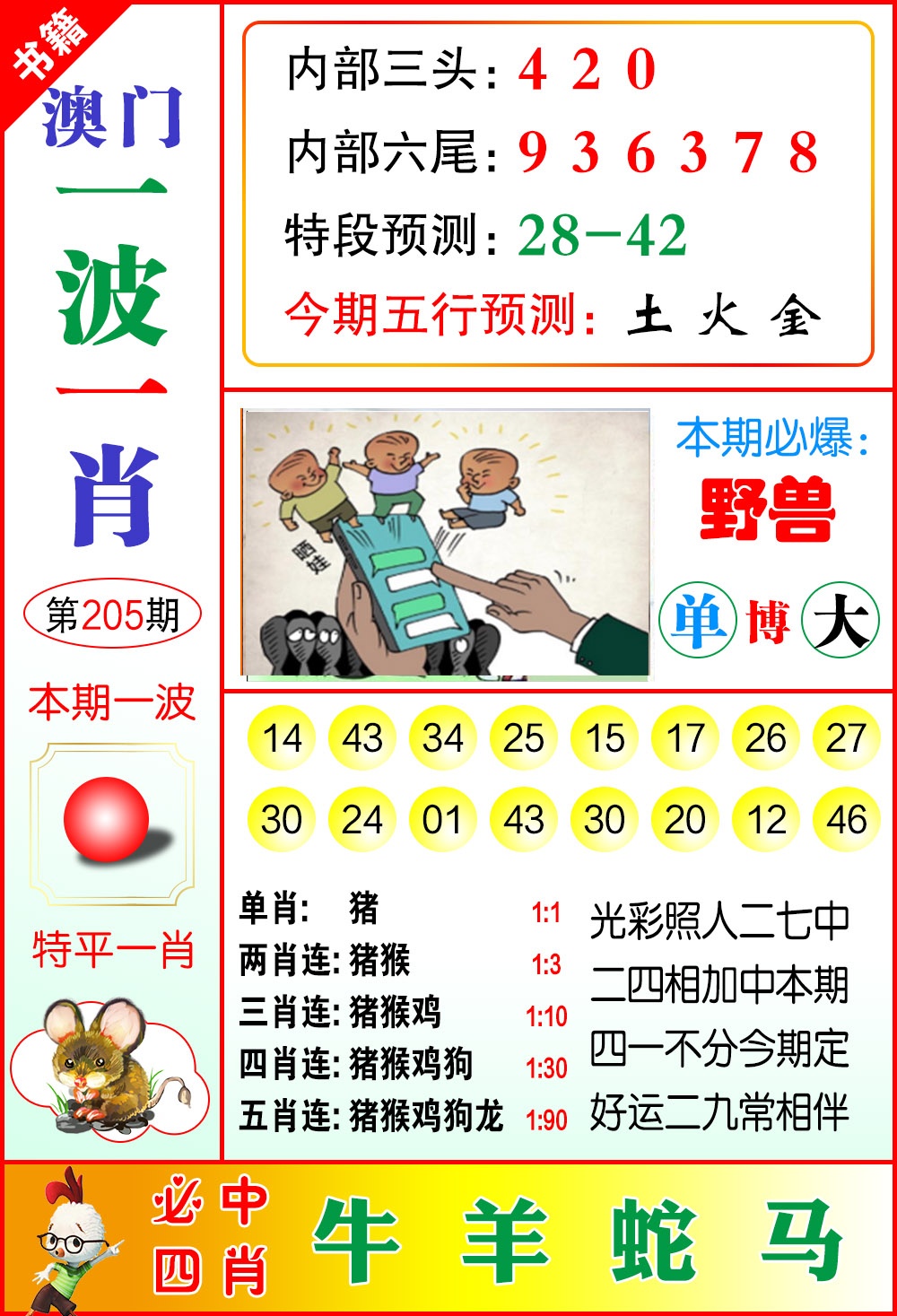 205期澳门一波一肖[图]