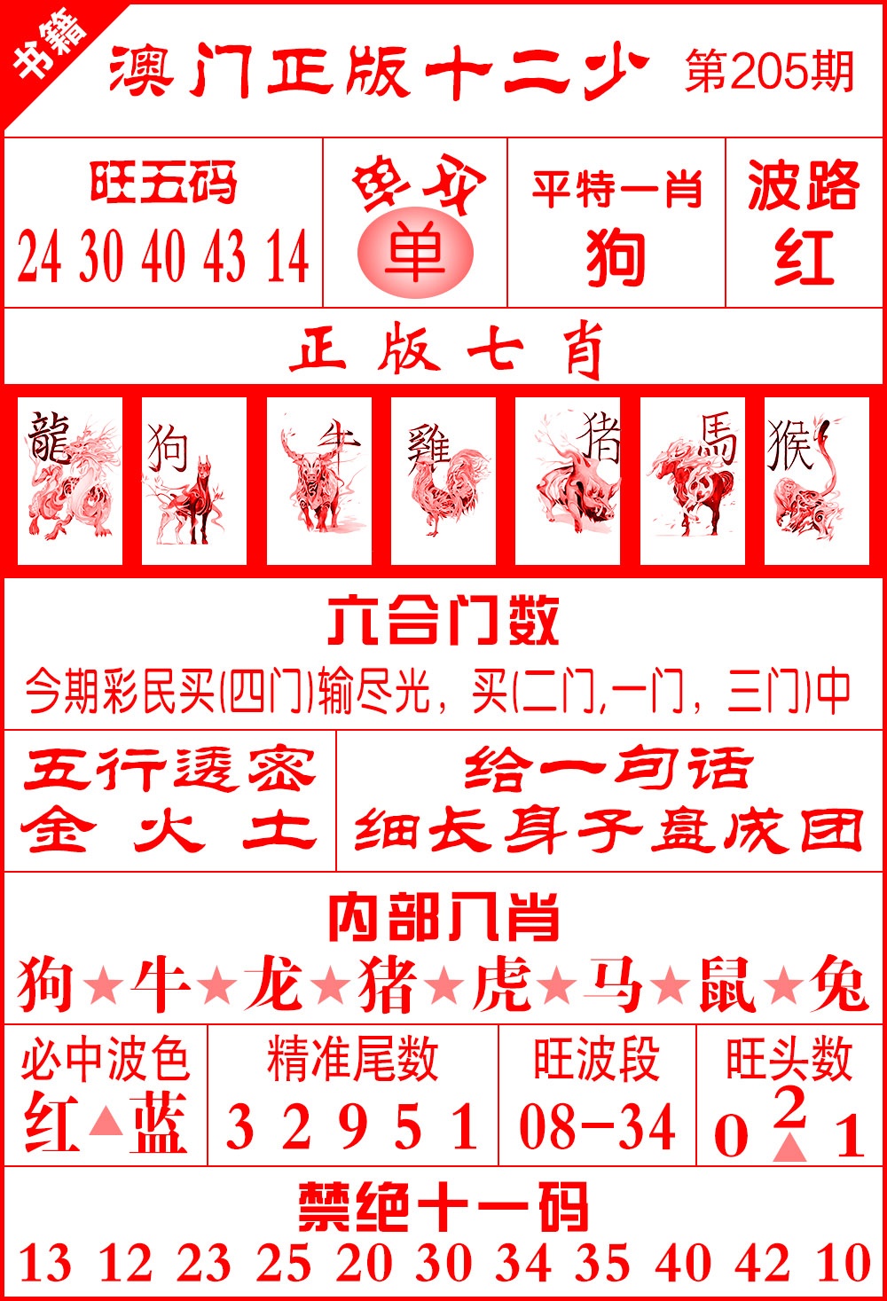 205期澳门十二少[图]