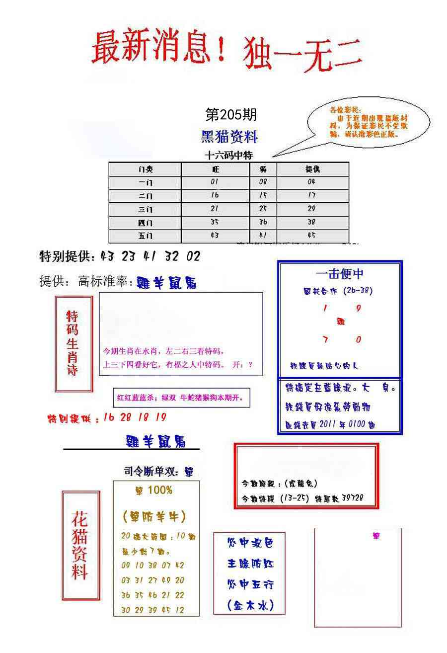 205期独一无二[图]