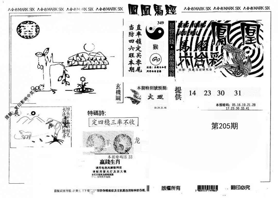 205期另版凤凰马经[图]