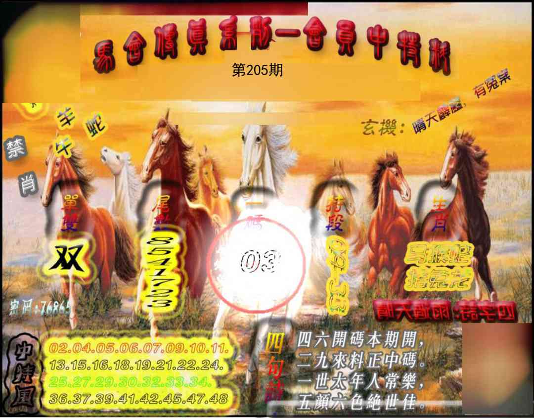 205期马会传真-会员报[图]