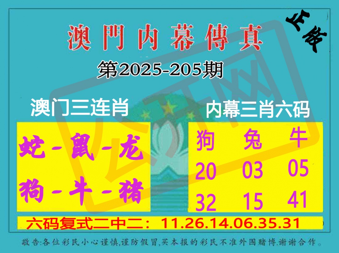 205期内幕传真三肖版[图]