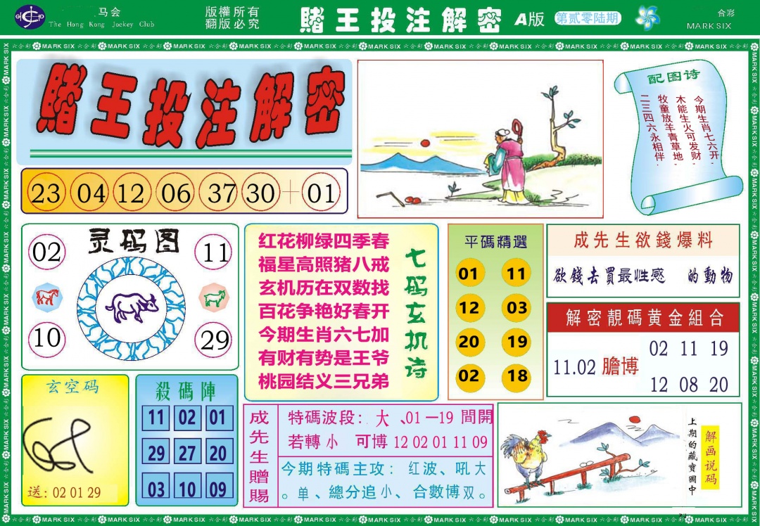 206期赌王投注解密[图]