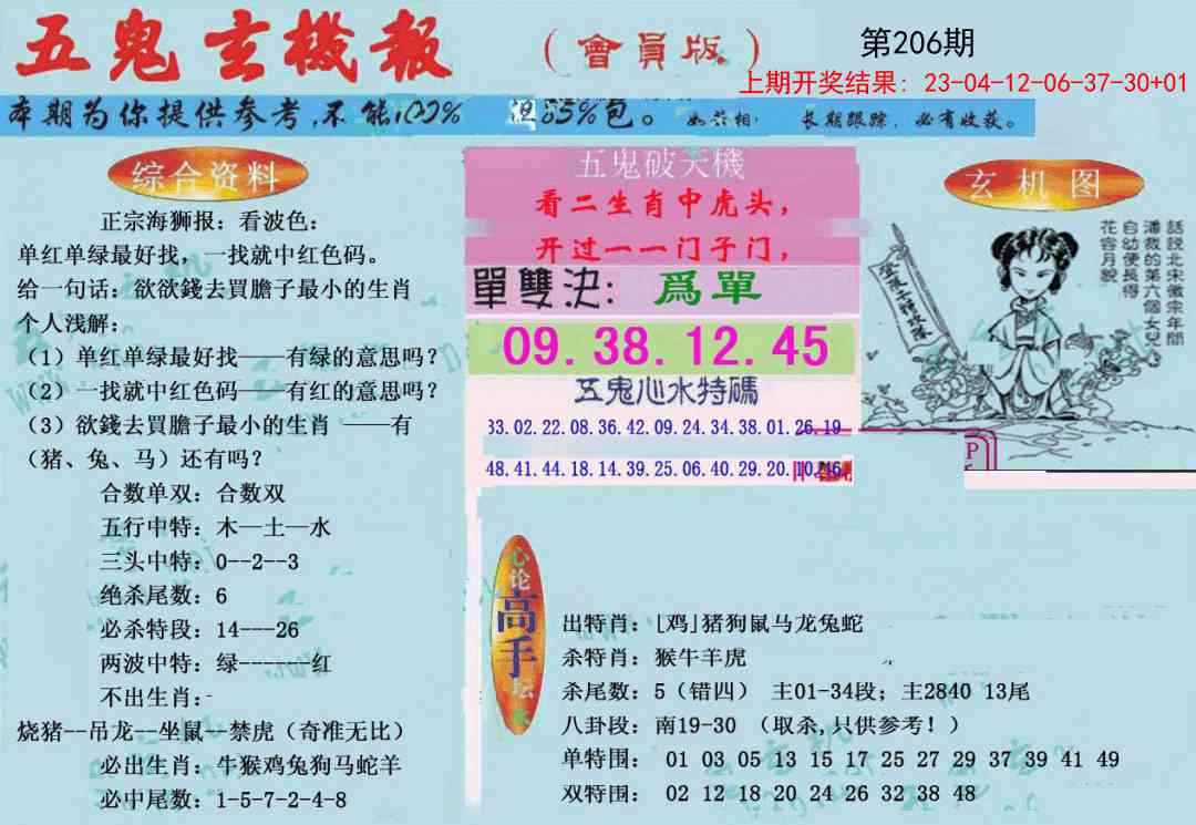 206期新五鬼玄机[图]