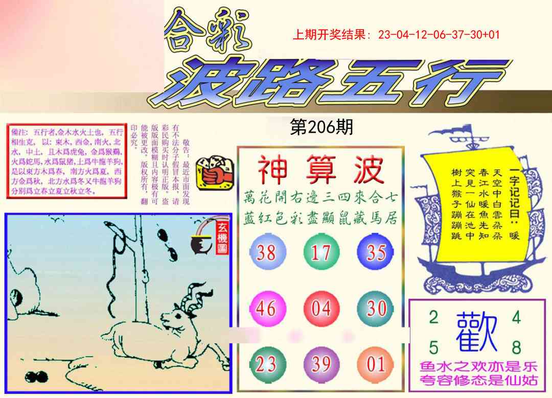 206期波路五行[图]