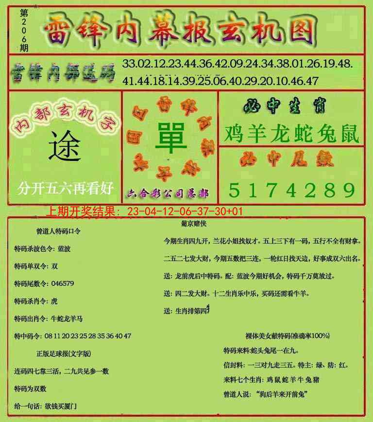 206期雷锋玄机报[图]