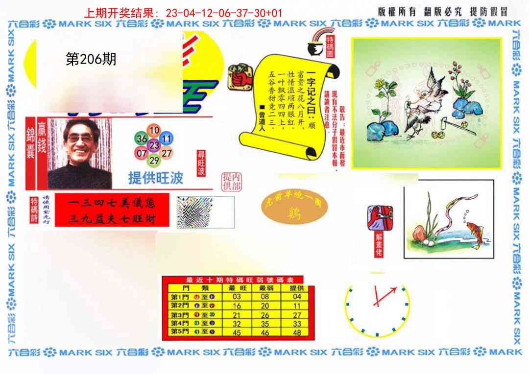 206期心水特码(信封)[图]