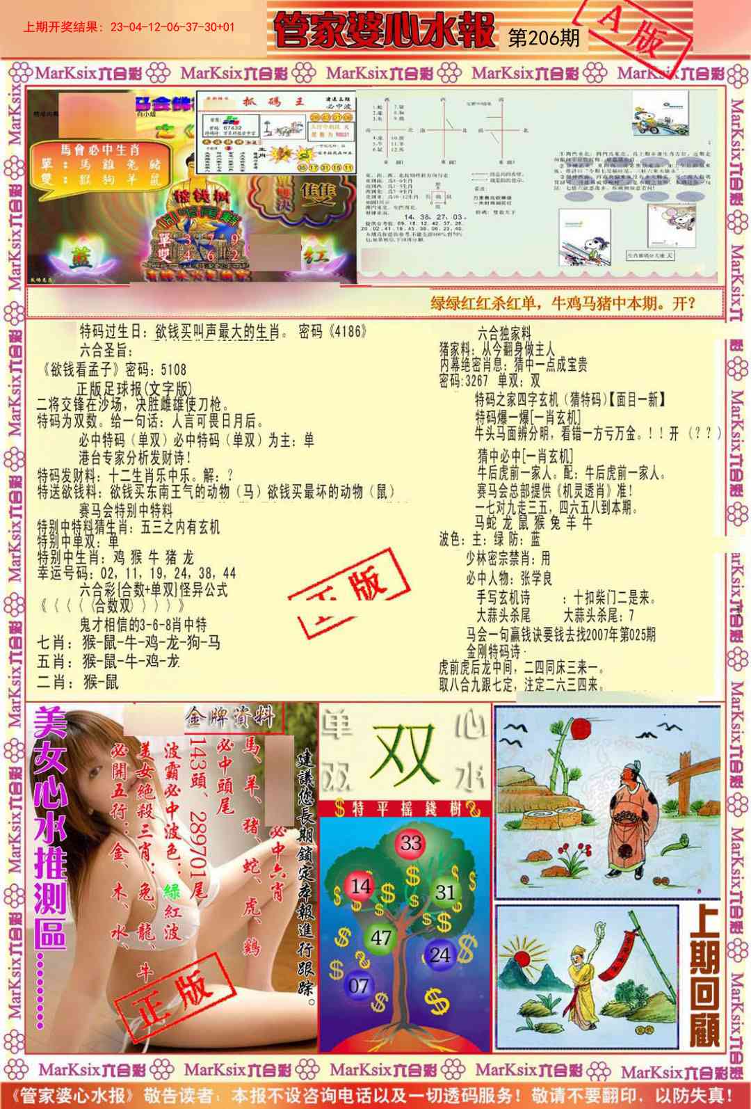 206期管家婆心水报A[图]