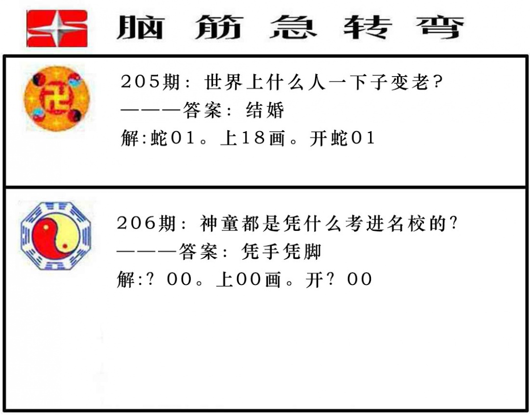 206期脑筋急转弯[图]