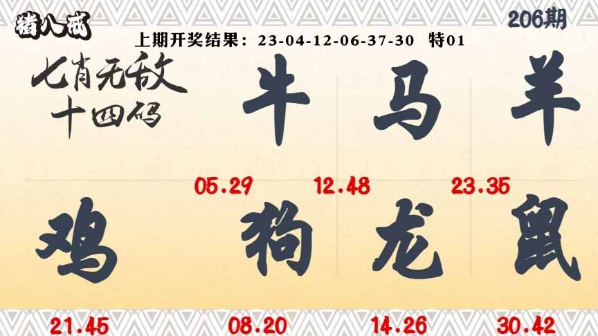206期七肖无敌14码[图]