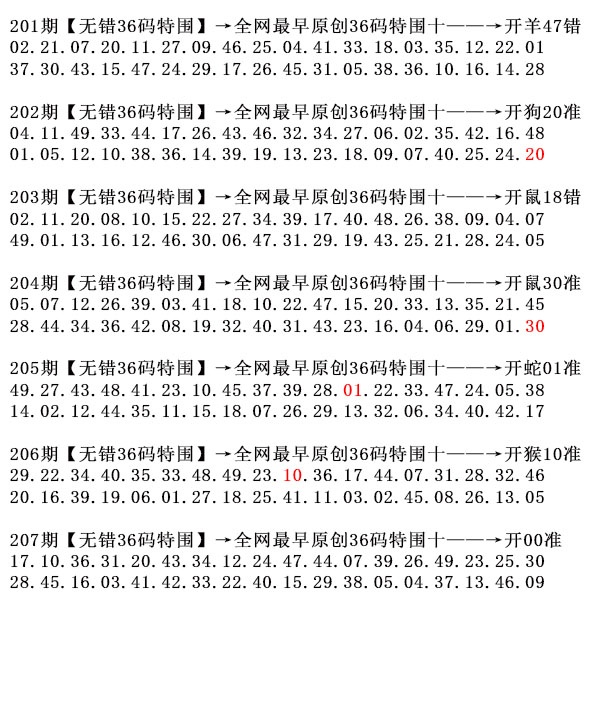 207期36码特围[图]