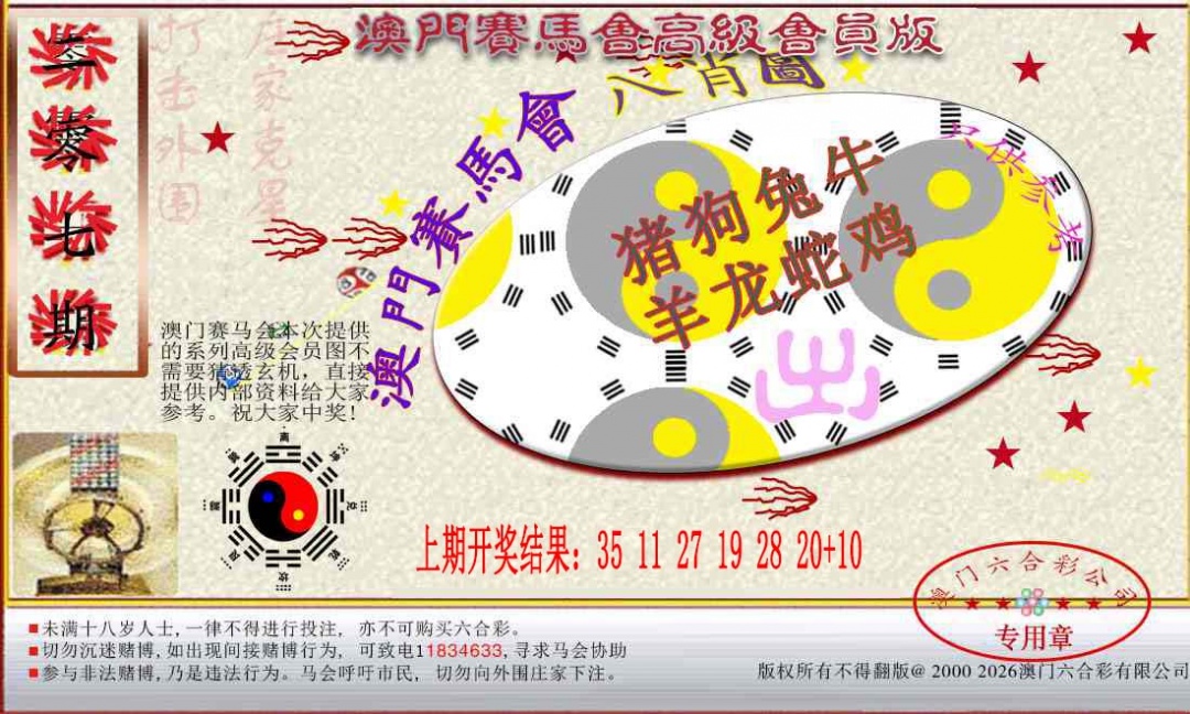 207期赛马会高级八肖图[图]