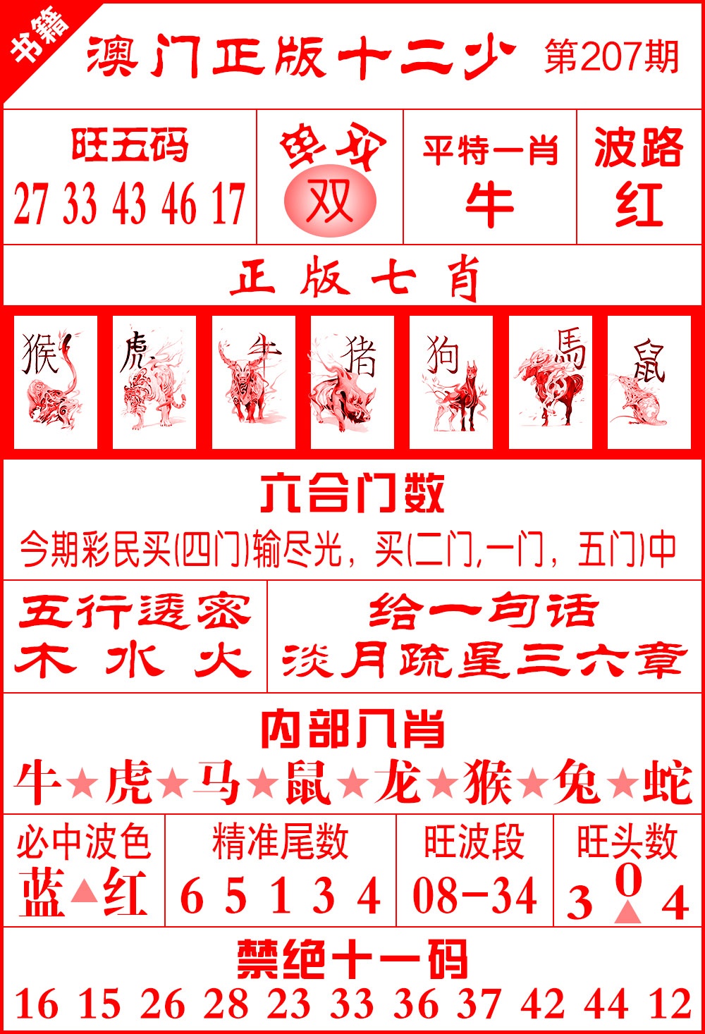 207期澳门十二少[图]