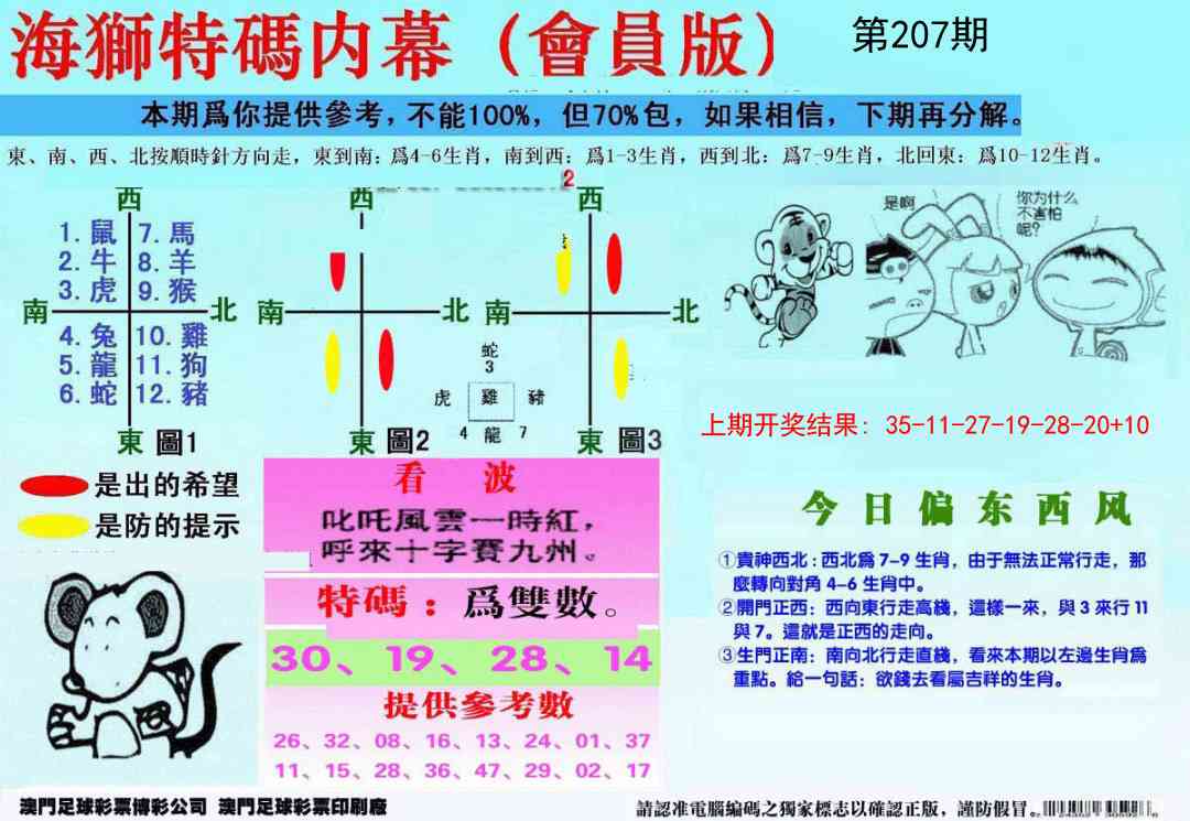 207期另版海狮特码内幕报[图]