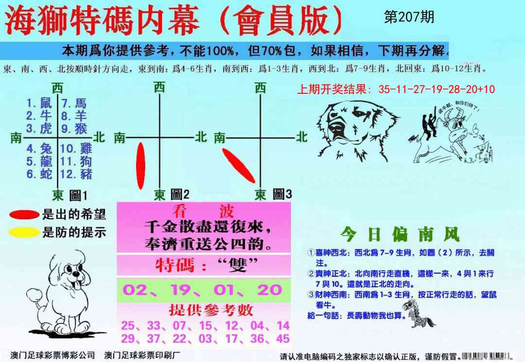 207期海狮特码会员报[图]