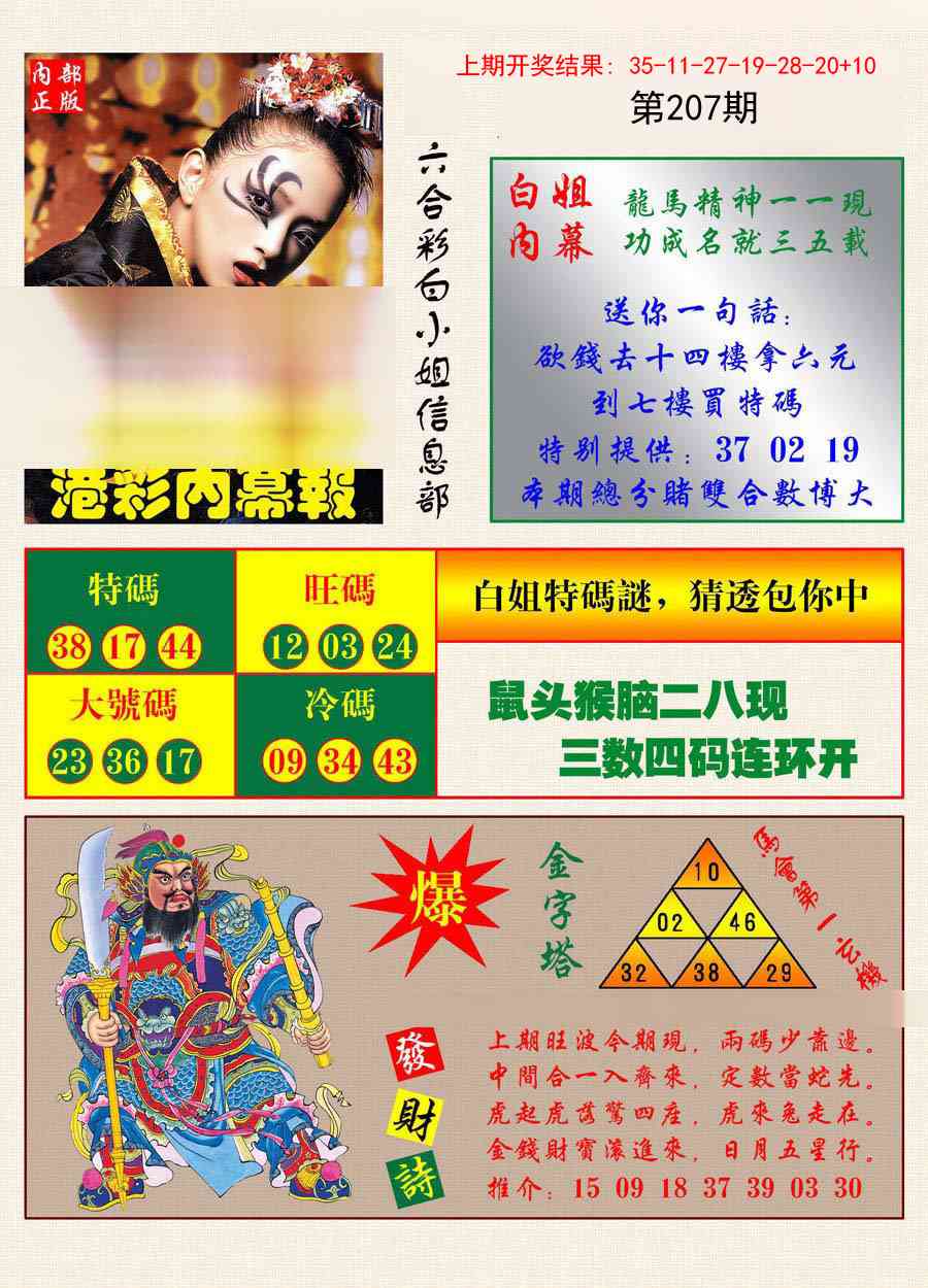 207期港彩内幕报[图]