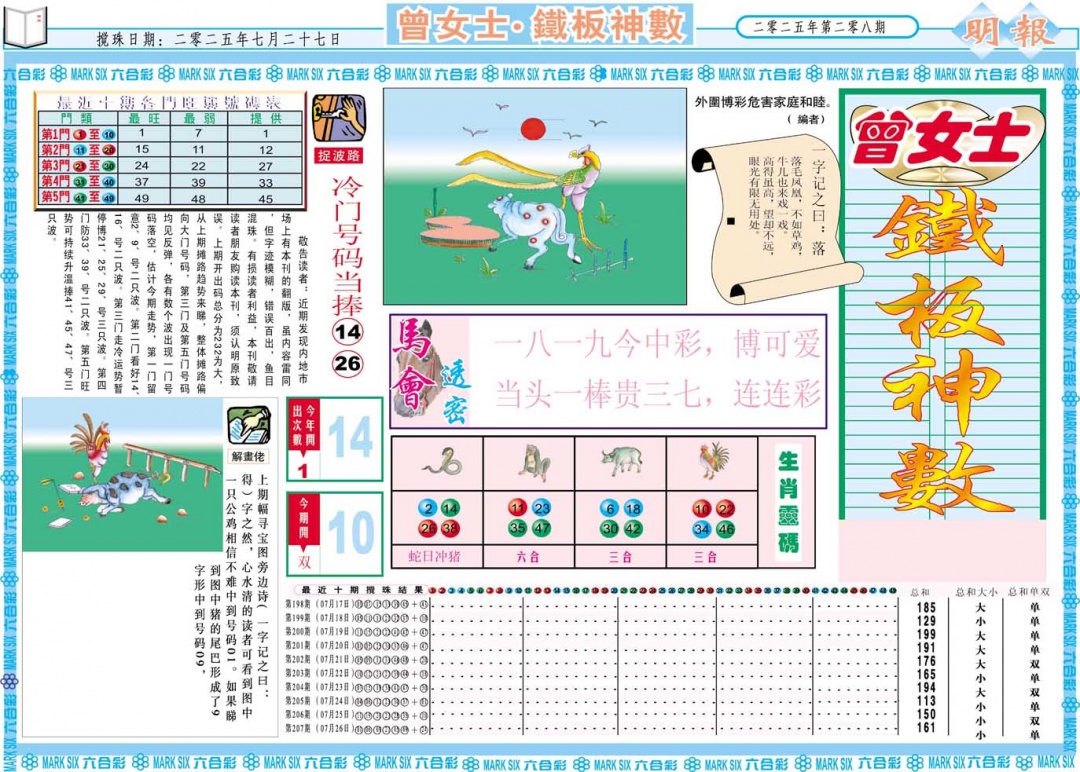 208期曾女士铁板神数A[图]