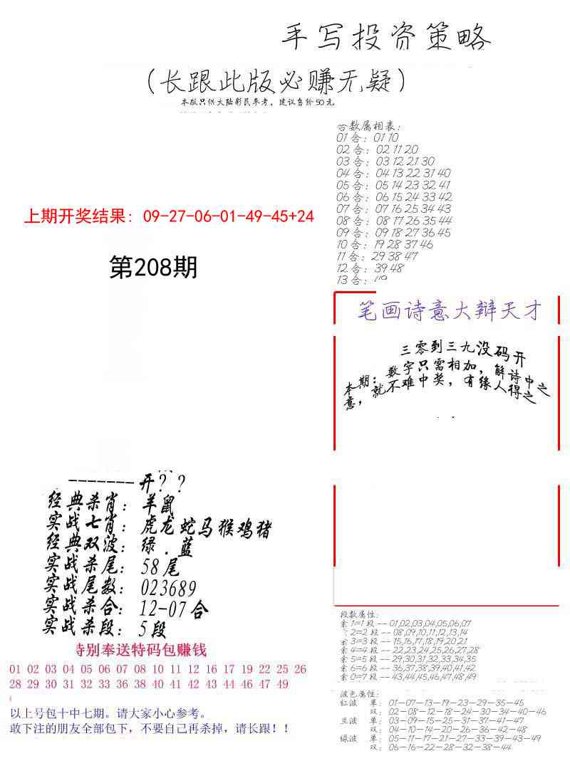 208期手写投资策略[图]